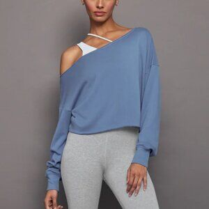 **NWT Carbon38 - Slouchy Knit Sweater in Light Blue| Size Small NWT